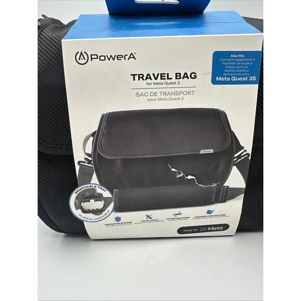 PowerA Meta Quest Carrying Case with Cleaning Accessories: Fits Meta Quest 3,‎
